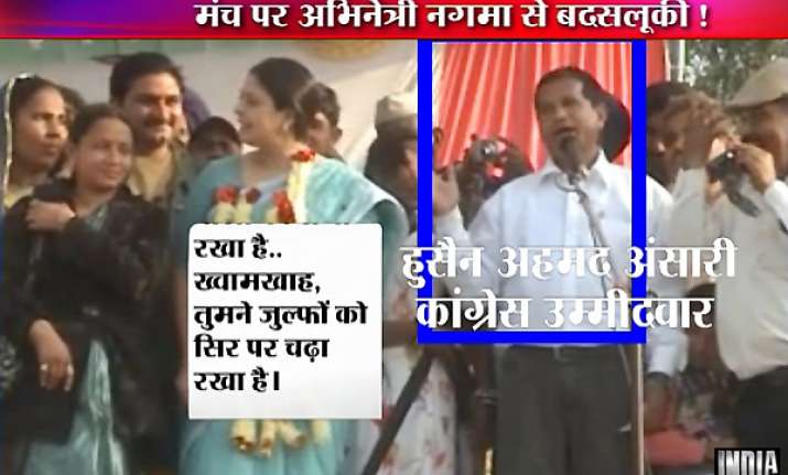 actor nagma explodes as congress candidate s finger