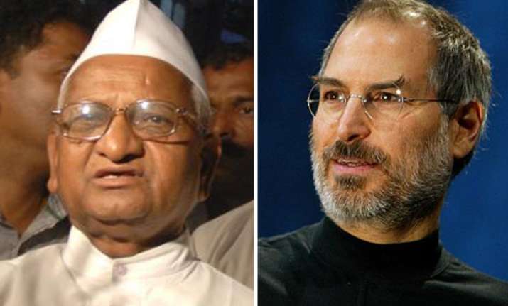 anna hazare says steve jobs helped him in his fight for jan