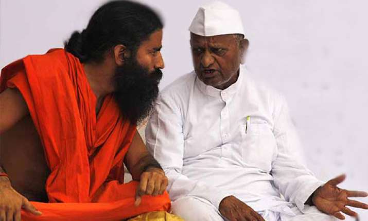 anna and ramdev to fast in delhi on sunday