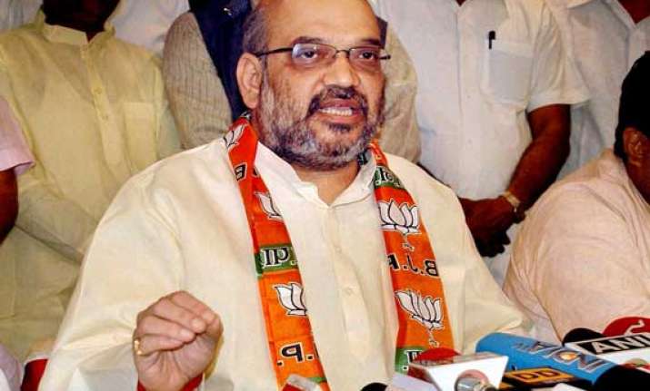 amit shah calls azamgarh base of terrorists parties demands