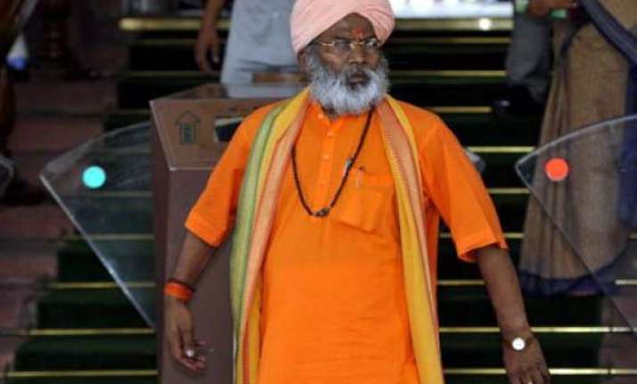 bjp mp sakshi maharaj declared absconder in babri case
