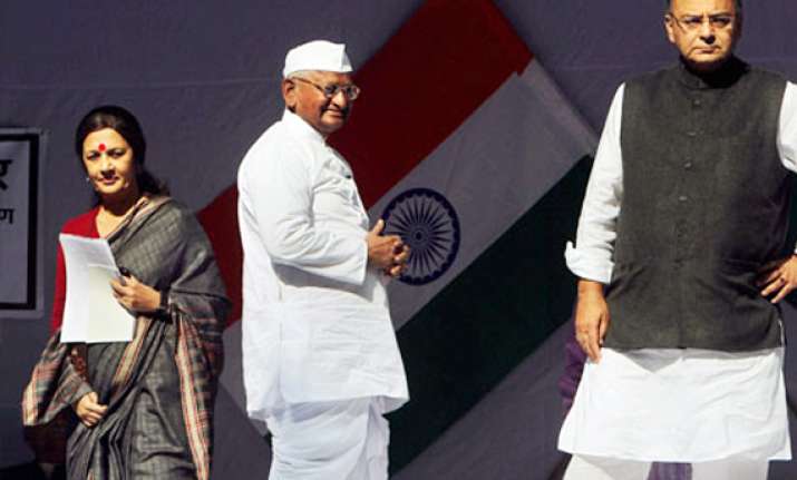 bjp raises pitch on lokpal wants rs to take up bill first