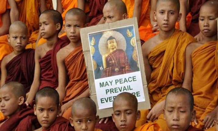 buddhist monks take out rally to protest bodh gaya blasts