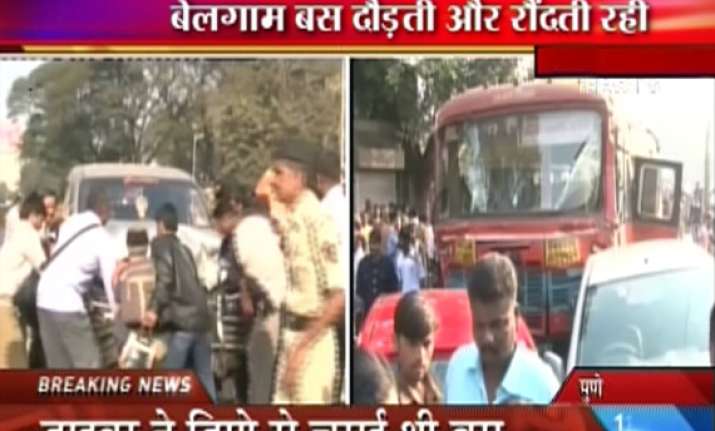 bus driver runs amok in pune 10 killed 26 injured
