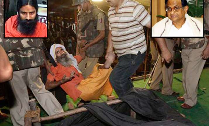 chidambaram behind midnight swoop alleges ramdev in supreme