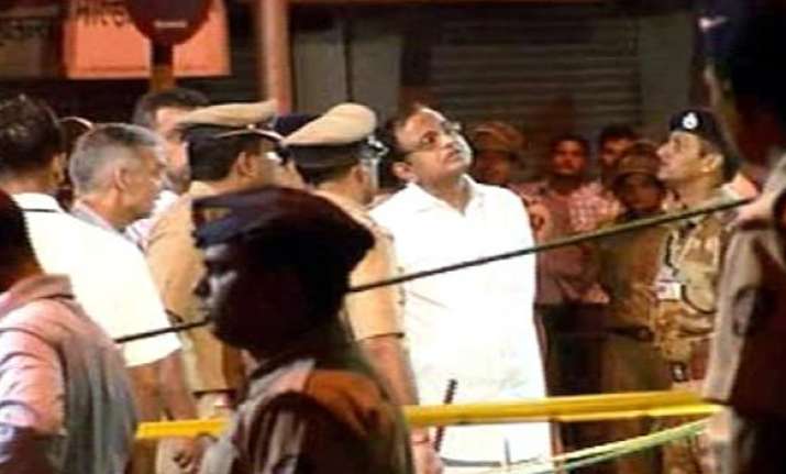 chidambaram visits blast sites