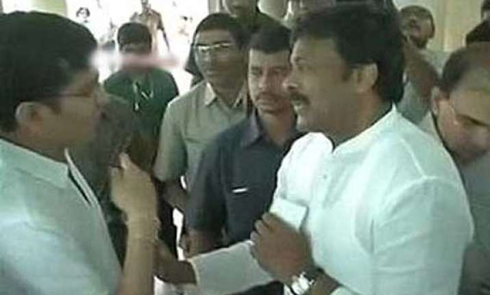 chiranjeevi breaks queue left embarrassed