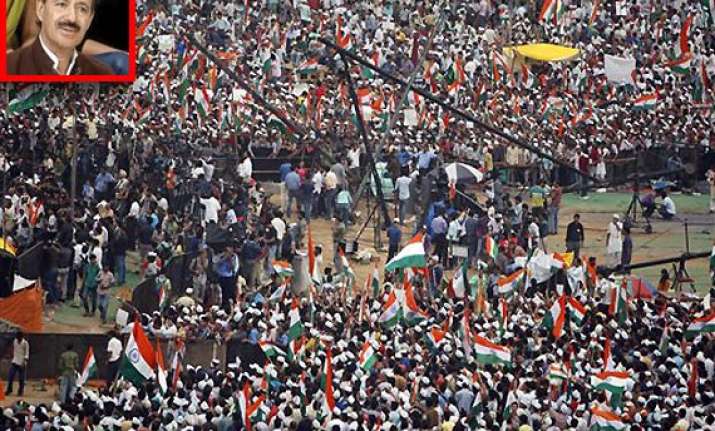 cong accuses bjp of using hazare to regain power
