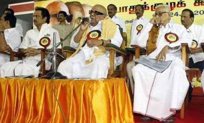 dmk scotches succession issue mum on ties with congress