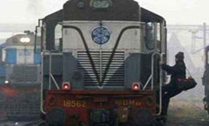 engine of gonda express catches fire passengers safe