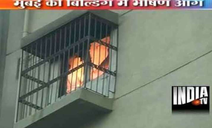fire guts 19th floor of jolly maker building in south mumbai