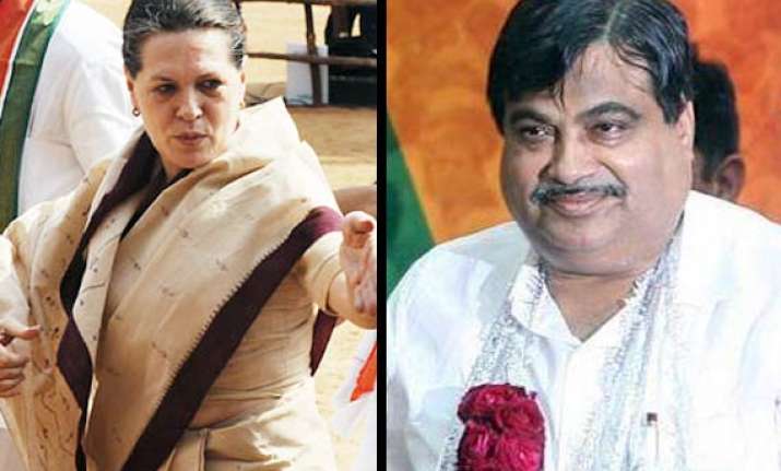 gadkari to sonia what action will you take against pm