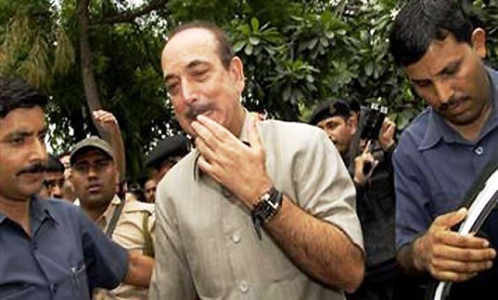 ghulam nabi azad escapes after plane s tyre bursts