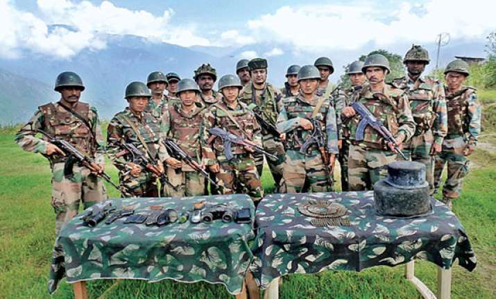 guerrilla hideout busted in kashmir arms seized