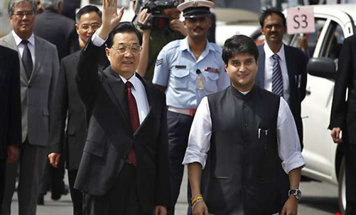 hu jintao arrives in delhi for brics summit