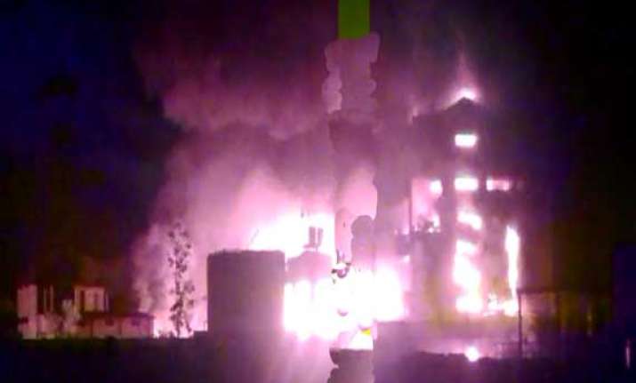 huge blaze after explosions at chemical unit in tarapur