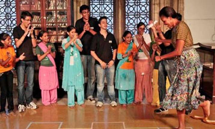 michelle obama dances with kids underlines need for
