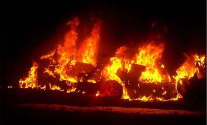 ten persons burnt alive 12 injured