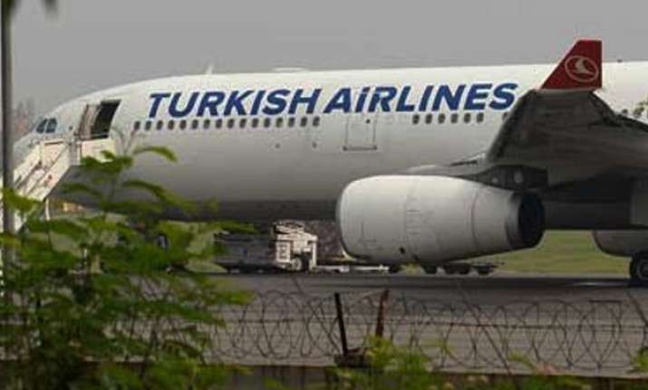 grounded turkish airlines plane leaves for istanbul from