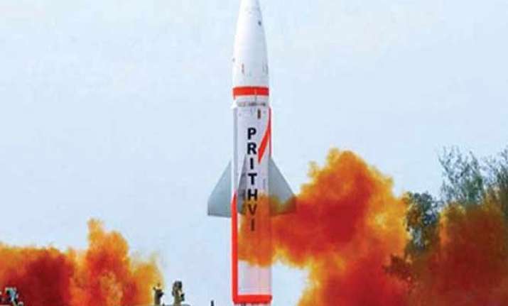 indigenously developed prithvi ii missile test fired