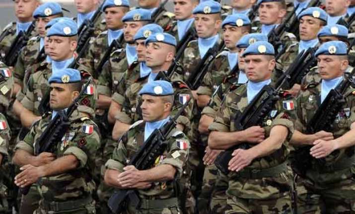 in a first french soldiers to participate in republic day