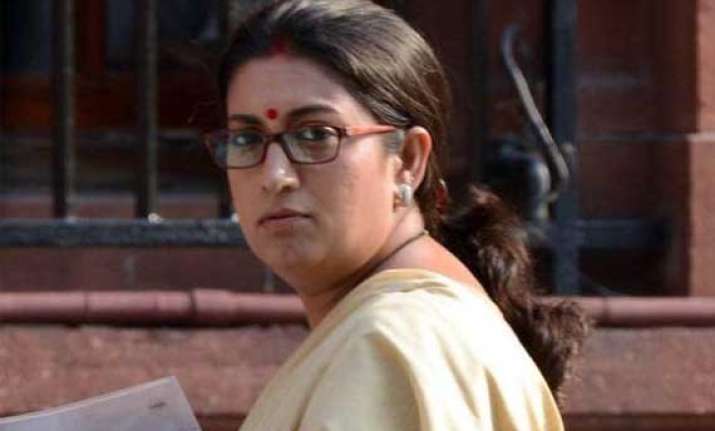 smriti irani launches girl child social awareness programme