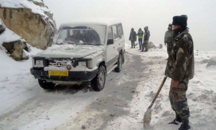 army deployed in sikkim s changu to rescue stranded tourists