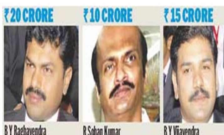 fearing yeddy s exit his sons son in law withdrew rs 45 cr