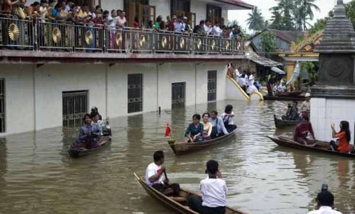 india airlifts food medicines to flood hit myanmar
