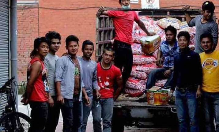 nepal s cyclists ride to rescue quake victims