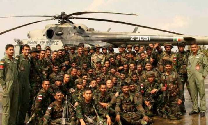 india indonesian troops conduct joint training exercises