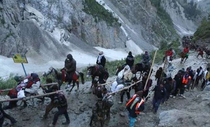 amarnath yatra resumes via baltal route