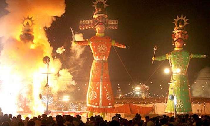 evil goes up in flames as merriment marks dussehra
