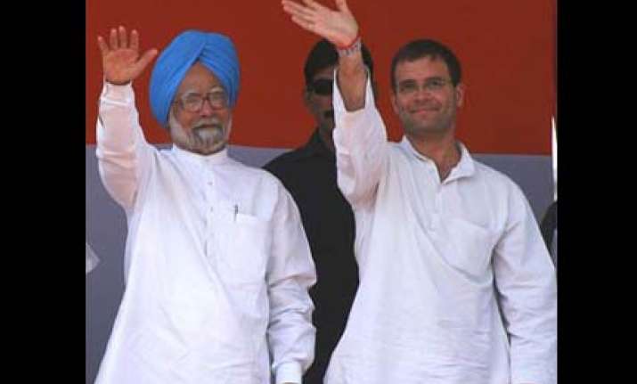 rahul meets pm over land acqusition in up targets mayawati
