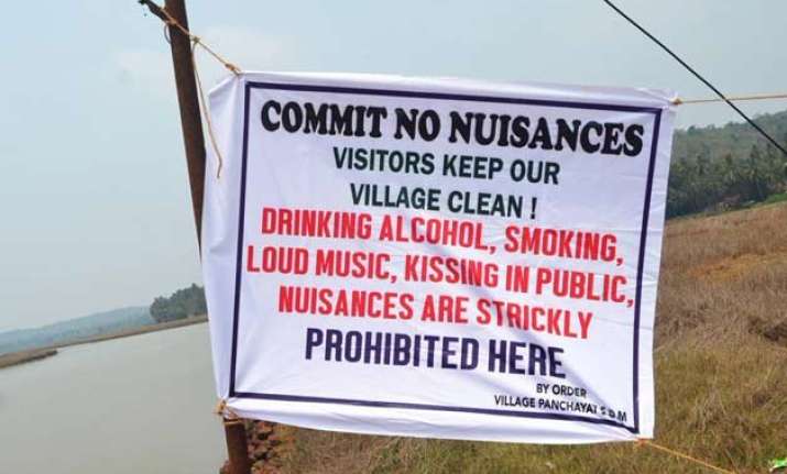 no nuisance please goa village bans kissing in public as it