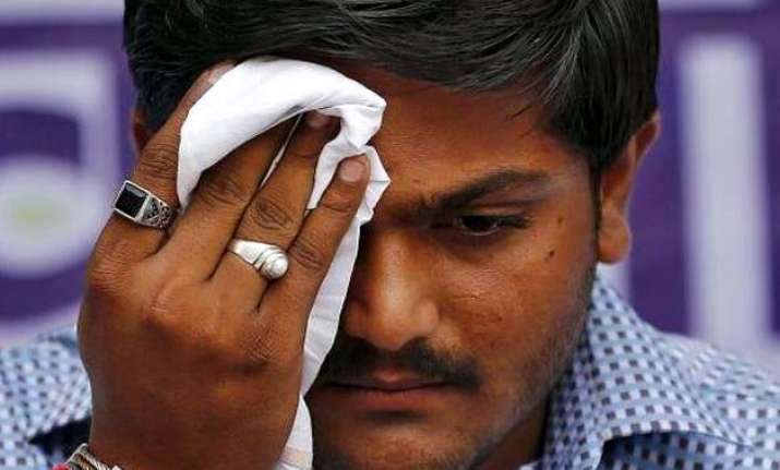 hardik patel sent to hospital after being on a hunger