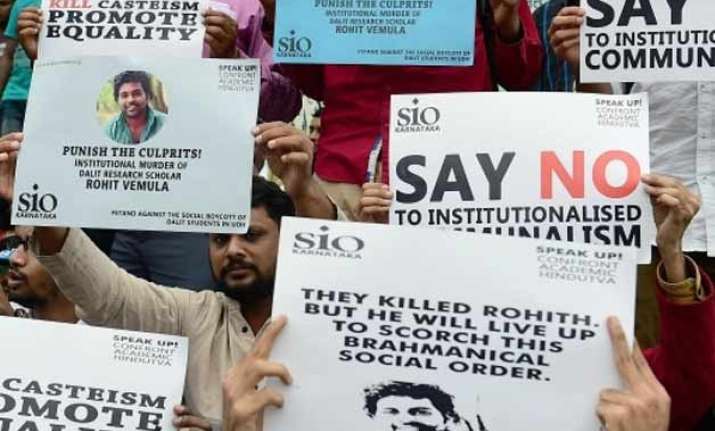 dalit groups say interim vc tainted he says matter sorted