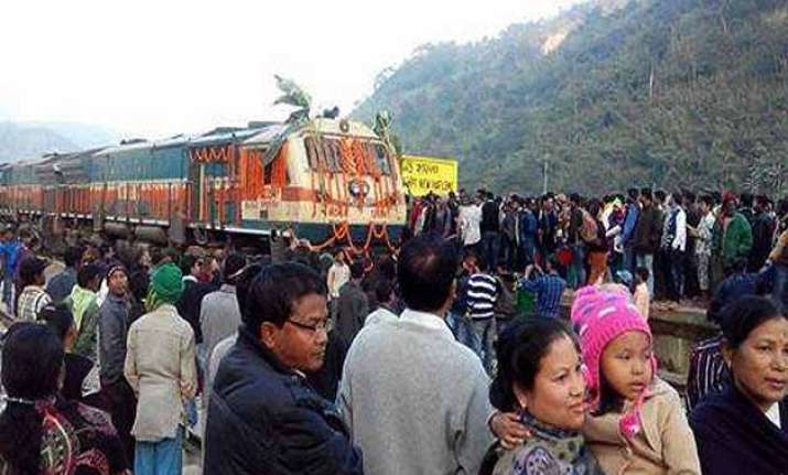 broad gauge rail line opened in dima hasao district in assam