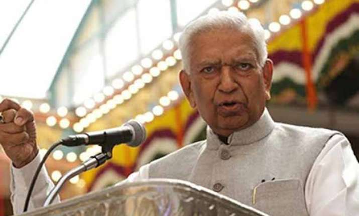 karnataka governor vajubhai vala walks off during national