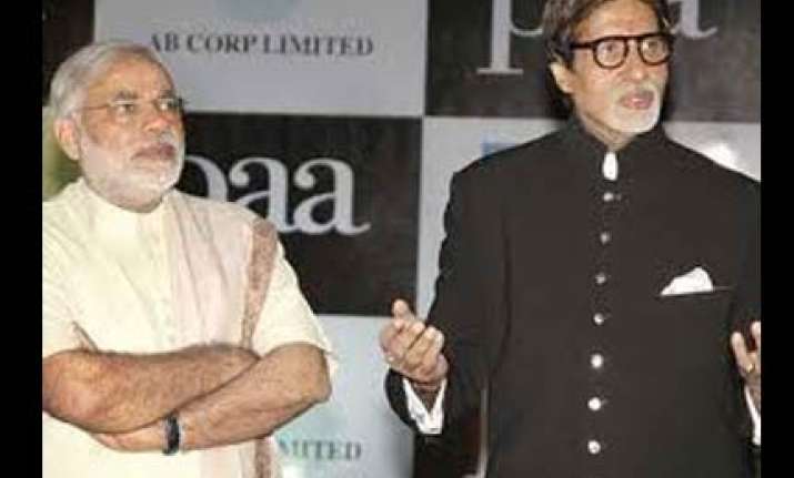 promotional advts featuring bachchan released by modi