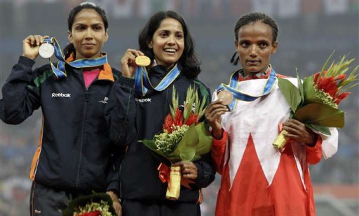 india s sreedharan wins gold in asian games women s 10 000m