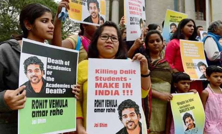 dalit student suicide politicians head to hyderabad as