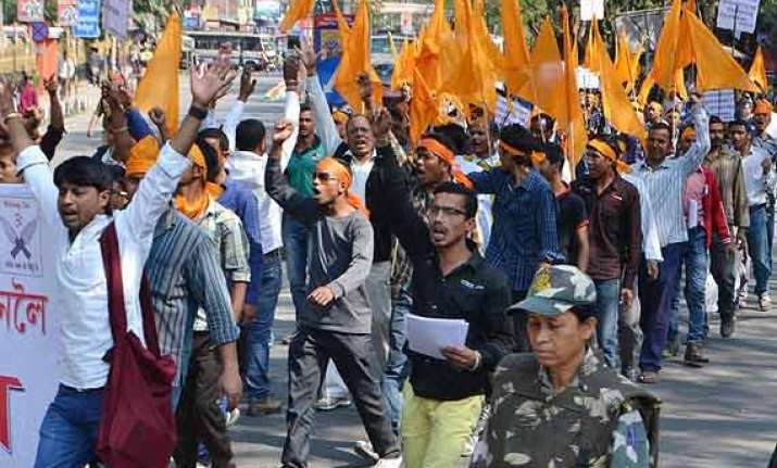 70 bajrang dal supporters arrested during assam bandh