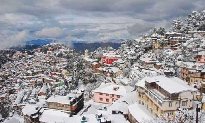 shimla rejoices with season s first heavy snowfall