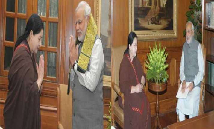jayalalithaa meets pm does not rule out support to govt in