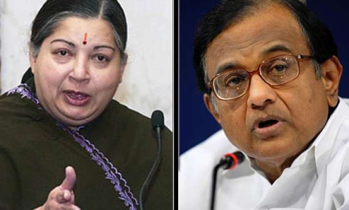 jayalalithaa demands chidambaram s resignation