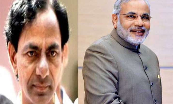 kcr meets pm seeks special status for telangana