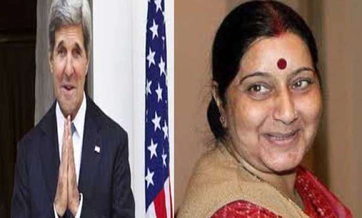 kerry congratulates sushma swaraj