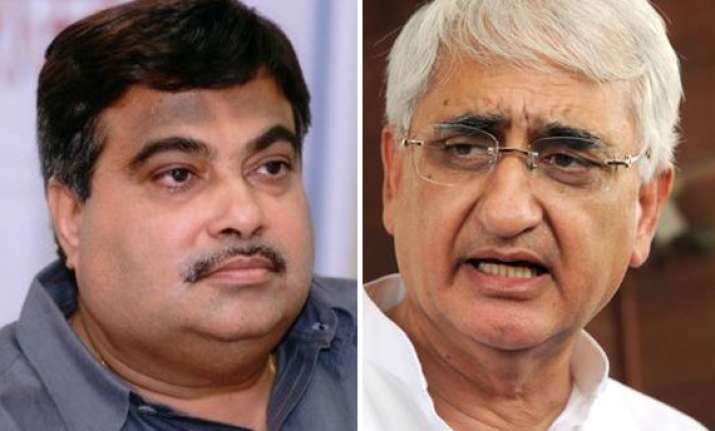 khurshid law minister or lawless minister asks gadkari