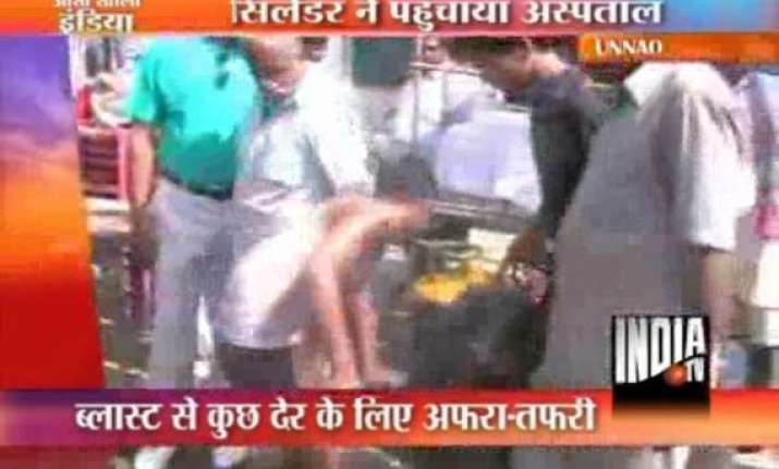 lpg cylinders blast in up one suffers serious burn injuries